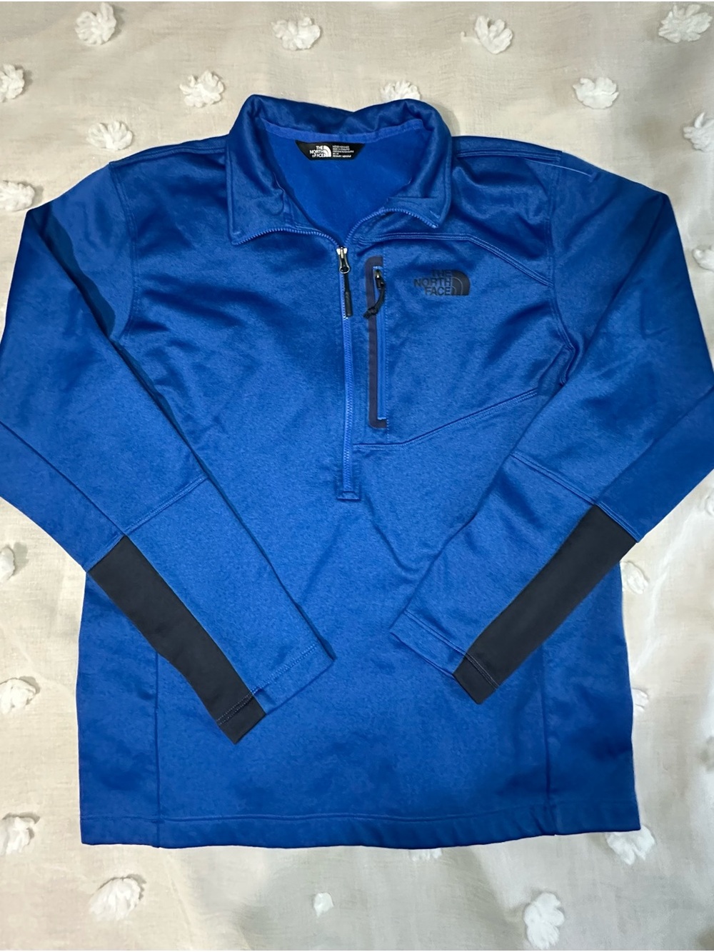 The North Face Men’s Royal Blue Half-Zip Shirt Jacket with Black Trim